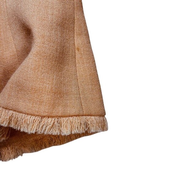 Vintage Albert Nipon 4 Fringe Peach Blazer Jacket Office Brunch - Picture 9 of 9